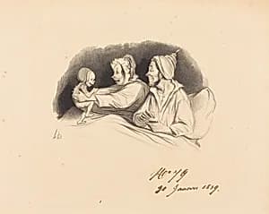 L'Éducation au biberon by Honoré Daumier