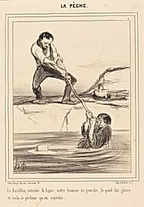 Le Barbillon entraine... by Honoré Daumier