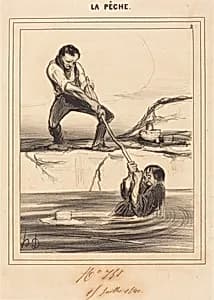 Le Barbillon entraine... by Honoré Daumier