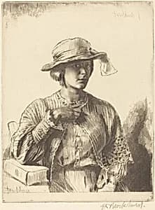 Le Casaquin de Laine by Gerald Leslie Brockhurst