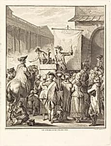 Le charlatan français by Isidore-Stanislas Helman after Jean Duplessi-Bertaux