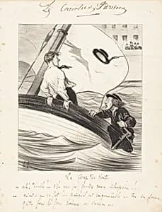 Le Coup de vent by Honoré Daumier