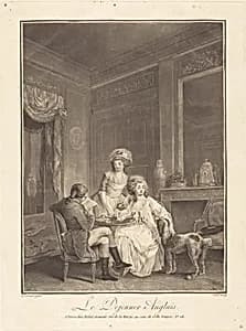 Le dejeuner anglais by Gérard Vidal after Nicolas Lavreince