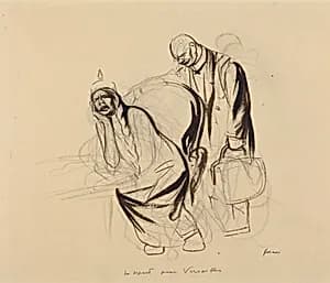 Le depart pour Versailles by Jean-Louis Forain