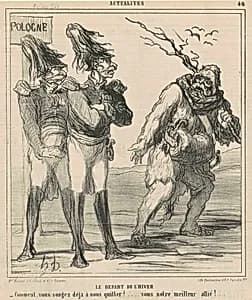 Le départ de l'hiver by Honoré Daumier