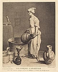 Le Garcon cabaretier by Charles-Nicolas Cochin I after Jean Siméon Chardin
