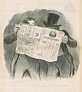 Le lecture du charivari by Honoré Daumier