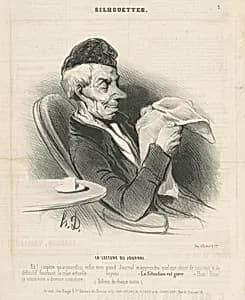 Le lecture du journal by Honoré Daumier