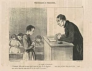 Le leçon d'histoire by Honoré Daumier