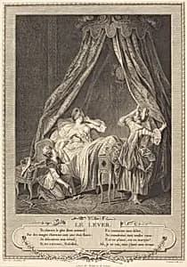 Le lever by Antoine Louis Romanet after Sigmund Freudenberger