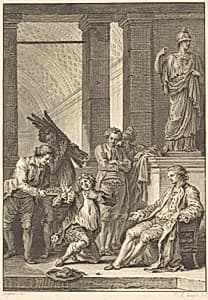 Le paysan by Charles Louis Lingée after Jean-Honoré Fragonard