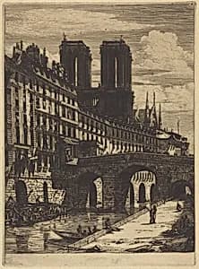 Le Petit Pont, Paris by Charles Meryon