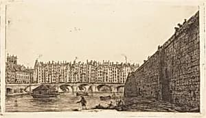 Le Pont-au-Change, Paris, vers 1784 by Charles Meryon after Victor Jean Nicolle