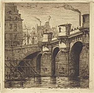 Le Pont Neuf, Paris by Charles Meryon