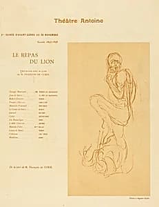 Le Repas du lion by after Auguste Rodin