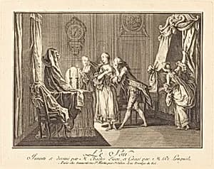 Le soir by Joseph de Longueil after Charles Eisen
