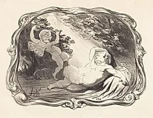 Le Sommeil d'Endymion-Berryer by Honoré Daumier