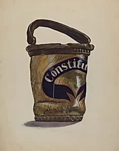 Leather Fire Bucket by Page Coffman