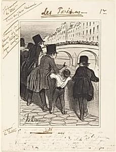 Les Badauds by Honoré Daumier