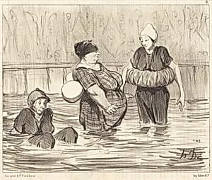 Les Baigneuses prudentes by Honoré Daumier