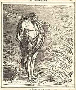 Les écuries d'Augias by Honoré Daumier