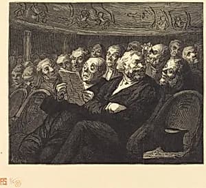 Les Fauteuils d'orchestre by Auguste Lepère after Honoré Daumier