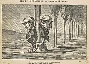 Les Jolis Chasseurs by Honoré Daumier