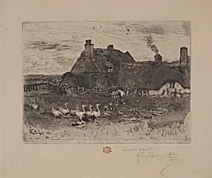 Les Petites Chaumieres by Félix-Hilaire Buhot