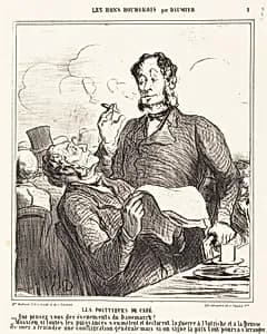 Les Politiques de café by Honoré Daumier