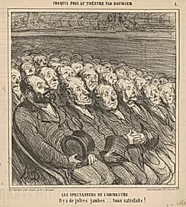 Les spectateurs de l'orchestre by Honoré Daumier