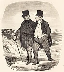 Les Temps sont durs... by Honoré Daumier