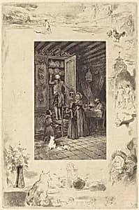 Les Vieux (The Elders) by Félix-Hilaire Buhot