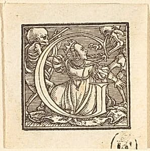 Letter G by Hans Lützelburger after Hans Holbein the Younger
