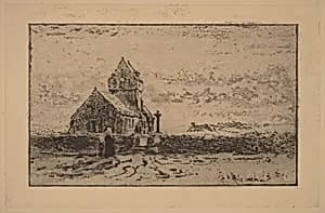 L'Église de Jobourg by Félix-Hilaire Buhot