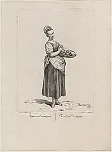 Limonienkrämerinn (Lemon Seller) by Johann Georg Mansfeld, after Johann Christian Brand