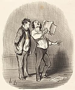L'Inconvénient d'avoir un ami mélomane by Honoré Daumier