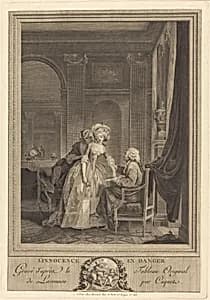 L'innocence en danger by Jean Gabriel Caquet after Nicolas Lavreince