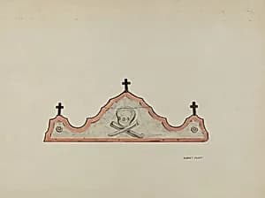 Lintel, over Cemetery Gateway by Albert Pratt