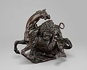 Lion Attacking a Stallion