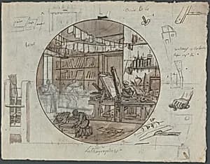 Lithographic Workshop by Jean Charles Develly