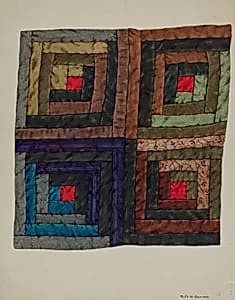 Log Cabin Quilt by Ruth M. Barnes