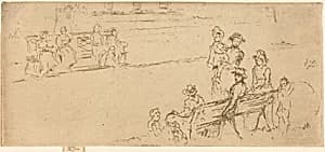 Long Seats, Gray's Inn by James McNeill Whistler