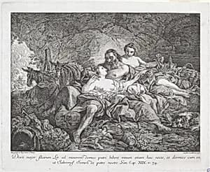 Lot and His Daughters by Joseph-Marie Vien after Jean François de Troy