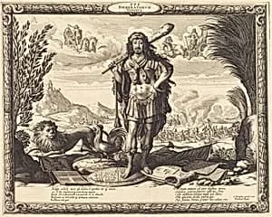 Louis XIII as Hercules by Abraham Bosse