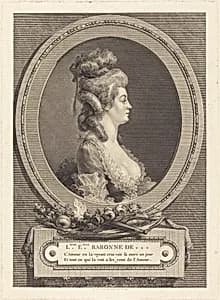 Louise Emilie Baronne de *** by Augustin de Saint-Aubin