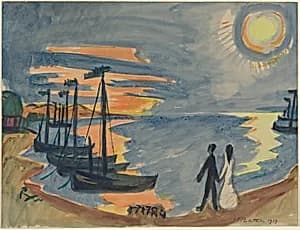 Lovers by the Seashore by Max Pechstein