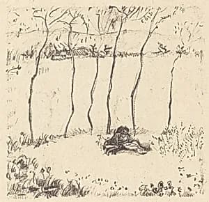 Lovers with Poplar Trees by Pierre Bonnard