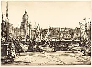 Low Tide, La Rochelle by Henry Rushbury