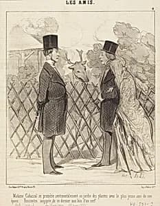 Madame Cabassol se promène... by Honoré Daumier
