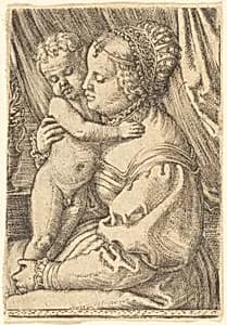 Madonna with Flower Vase by Barthel Beham